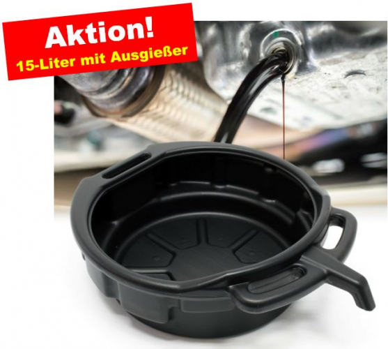 &Ouml;lauffangwanne mit Ausgieser
