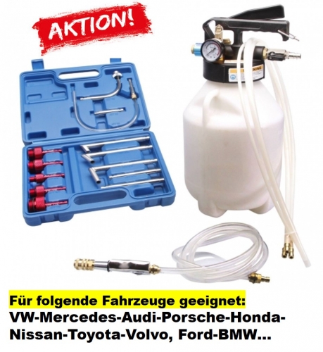Gro&szlig;er Getriebe&ouml;lf&uuml;ller mit 13 Adaptern